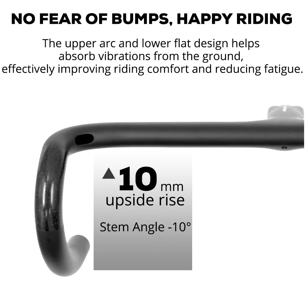 💥 Ultraligero 237g | Manillar Integrado Full Carbono | Cableado Interno Aero Cockpit