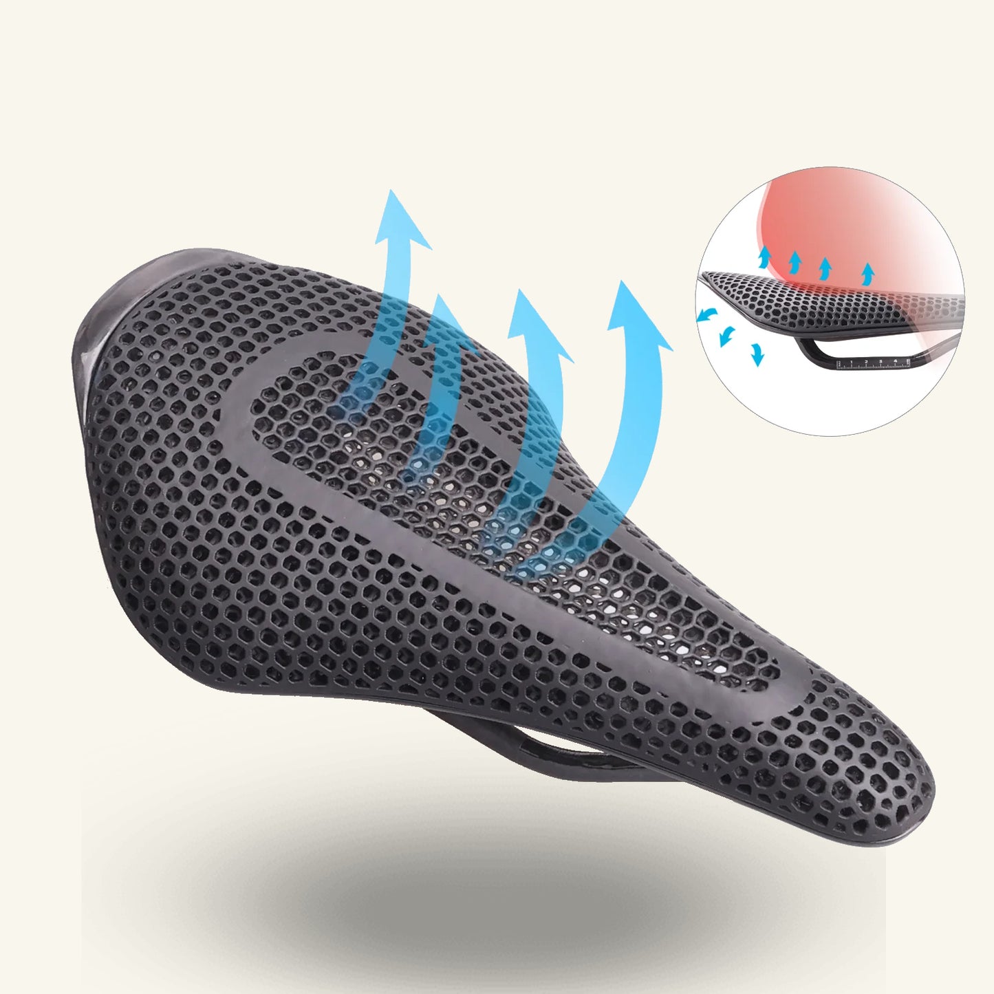 💥 Ultraligero 185g | Sillín X9-3D Full Carbon – Confort Pro y Anti-Presión