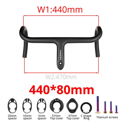💥 Ultraligero 237g | Manillar Integrado Full Carbono | Cableado Interno Aero Cockpit
