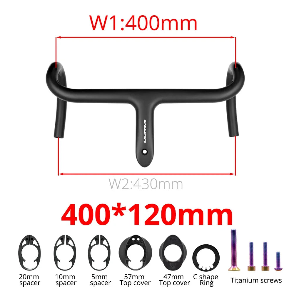 💥 Ultraligero 237g | Manillar Integrado Full Carbono | Cableado Interno Aero Cockpit