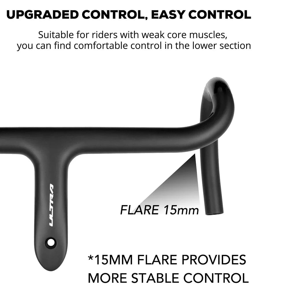 💥 Ultraligero 237g | Manillar Integrado Full Carbono | Cableado Interno Aero Cockpit