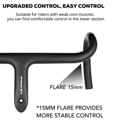 💥 Ultraligero 237g | Manillar Integrado Full Carbono | Cableado Interno Aero Cockpit