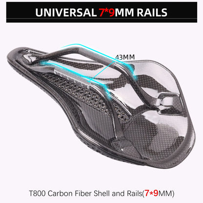 💥 Ultraligero 185g | Sillín X9-3D Full Carbon – Confort Pro y Anti-Presión