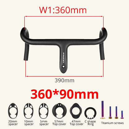 💥 Ultraligero 237g | Manillar Integrado Full Carbono | Cableado Interno Aero Cockpit