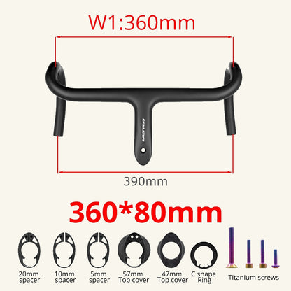 💥 Ultraligero 237g | Manillar Integrado Full Carbono | Cableado Interno Aero Cockpit
