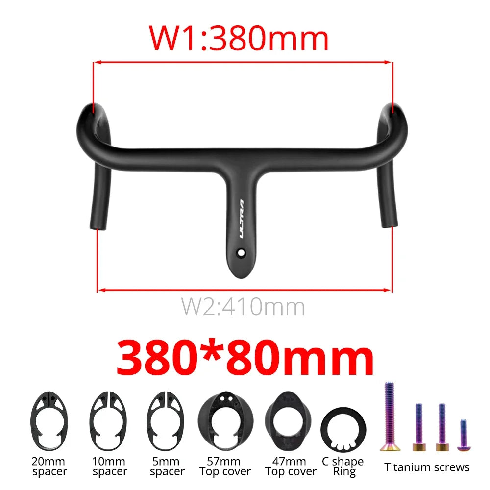 💥 Ultraligero 237g | Manillar Integrado Full Carbono | Cableado Interno Aero Cockpit