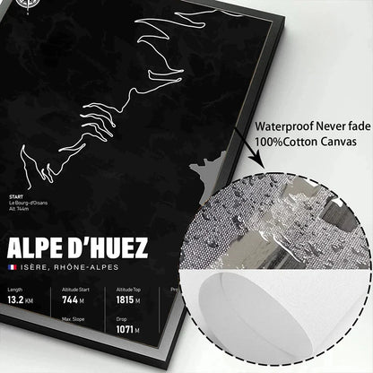 Póster Minimalista – Mapa de Puertos Ciclistas