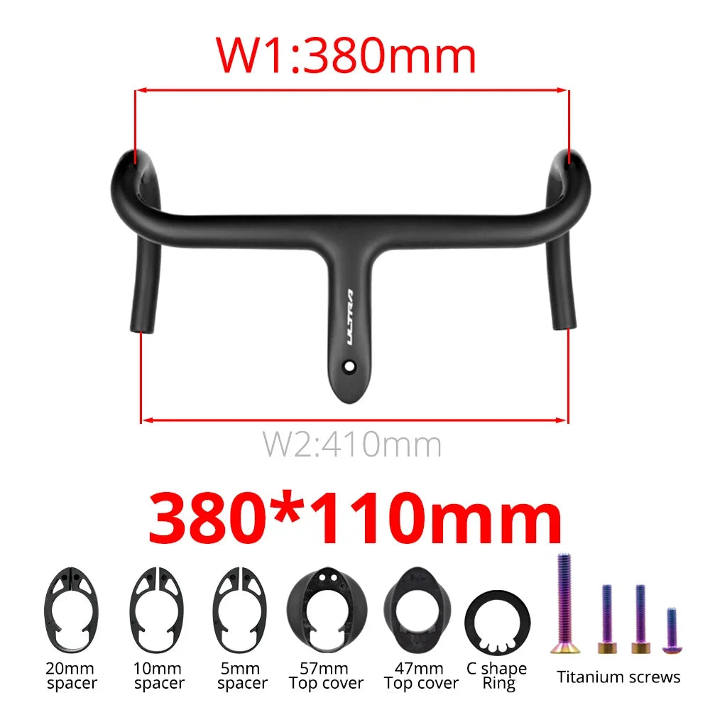 💥 Ultraligero 237g | Manillar Integrado Full Carbono | Cableado Interno Aero Cockpit